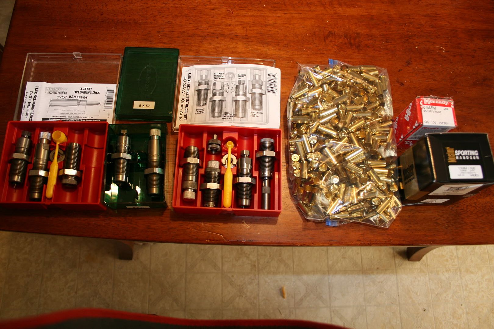 Burgess Bullets Littleton Shotmaker, 10mm brass, dies and bullets, 7